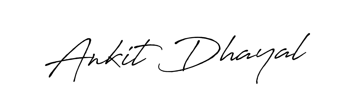 Also we have Ankit Dhayal name is the best signature style. Create professional handwritten signature collection using Antro_Vectra_Bolder autograph style. Ankit Dhayal signature style 7 images and pictures png