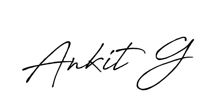How to make Ankit G name signature. Use Antro_Vectra_Bolder style for creating short signs online. This is the latest handwritten sign. Ankit G signature style 7 images and pictures png