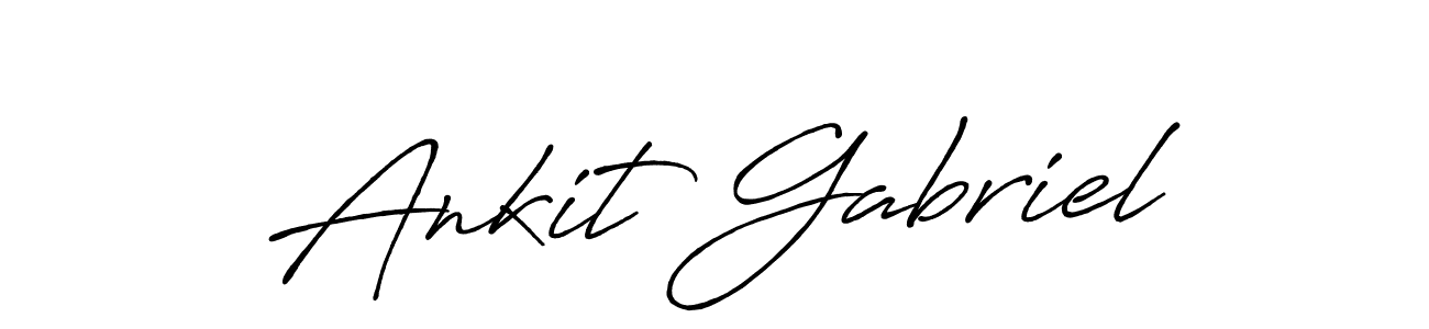 You should practise on your own different ways (Antro_Vectra_Bolder) to write your name (Ankit Gabriel) in signature. don't let someone else do it for you. Ankit Gabriel signature style 7 images and pictures png