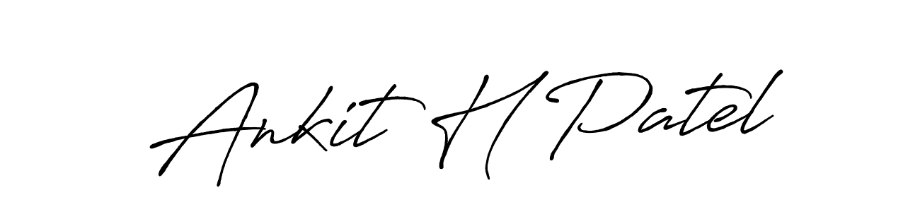 Use a signature maker to create a handwritten signature online. With this signature software, you can design (Antro_Vectra_Bolder) your own signature for name Ankit H Patel. Ankit H Patel signature style 7 images and pictures png