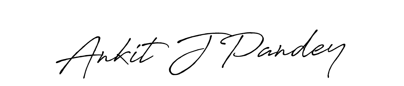 Create a beautiful signature design for name Ankit J Pandey. With this signature (Antro_Vectra_Bolder) fonts, you can make a handwritten signature for free. Ankit J Pandey signature style 7 images and pictures png