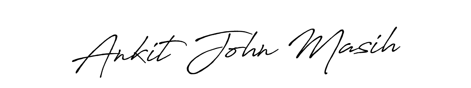 Make a beautiful signature design for name Ankit John Masih. With this signature (Antro_Vectra_Bolder) style, you can create a handwritten signature for free. Ankit John Masih signature style 7 images and pictures png