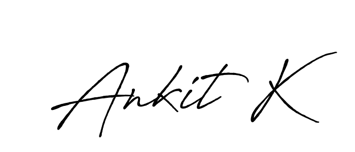 Create a beautiful signature design for name Ankit K. With this signature (Antro_Vectra_Bolder) fonts, you can make a handwritten signature for free. Ankit K signature style 7 images and pictures png