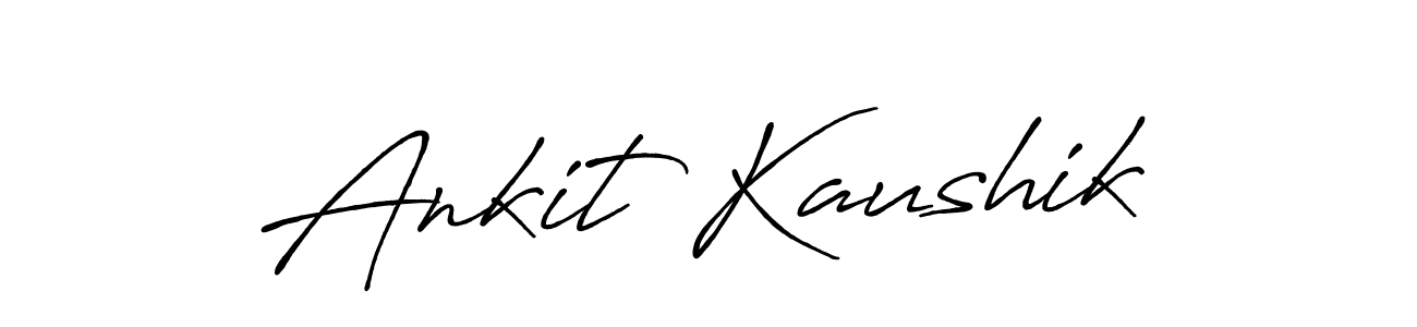 Make a beautiful signature design for name Ankit Kaushik. With this signature (Antro_Vectra_Bolder) style, you can create a handwritten signature for free. Ankit Kaushik signature style 7 images and pictures png