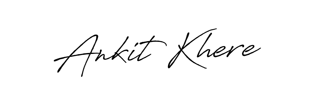 Use a signature maker to create a handwritten signature online. With this signature software, you can design (Antro_Vectra_Bolder) your own signature for name Ankit Khere. Ankit Khere signature style 7 images and pictures png