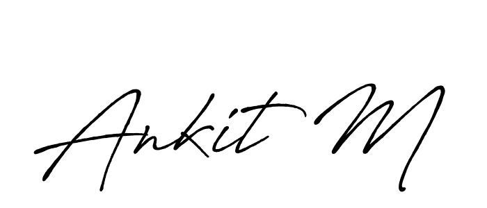 Create a beautiful signature design for name Ankit M. With this signature (Antro_Vectra_Bolder) fonts, you can make a handwritten signature for free. Ankit M signature style 7 images and pictures png