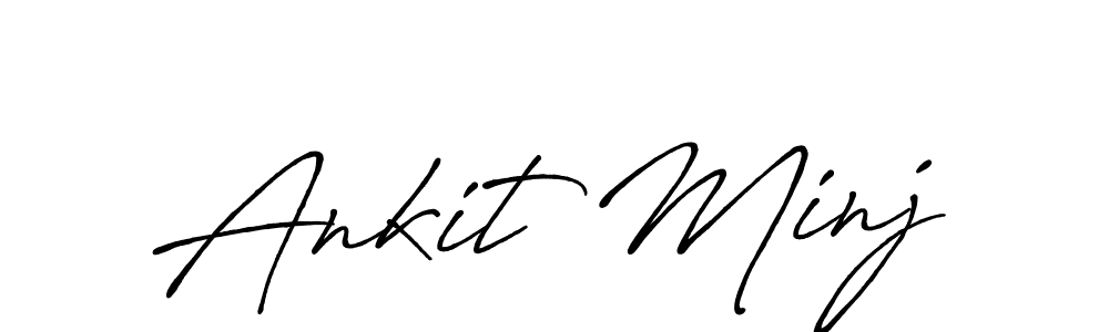 Make a beautiful signature design for name Ankit Minj. With this signature (Antro_Vectra_Bolder) style, you can create a handwritten signature for free. Ankit Minj signature style 7 images and pictures png