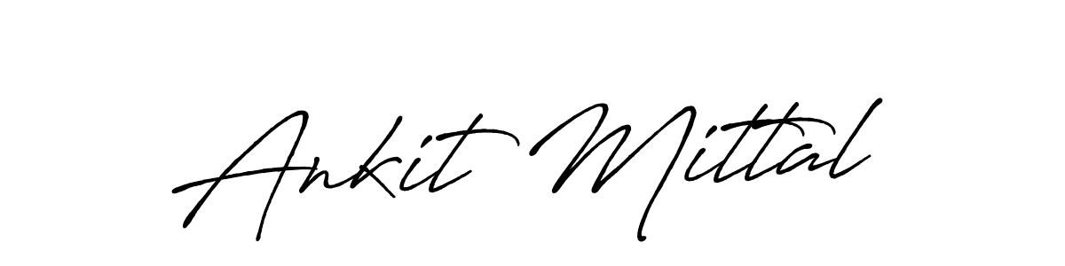 How to make Ankit Mittal name signature. Use Antro_Vectra_Bolder style for creating short signs online. This is the latest handwritten sign. Ankit Mittal signature style 7 images and pictures png