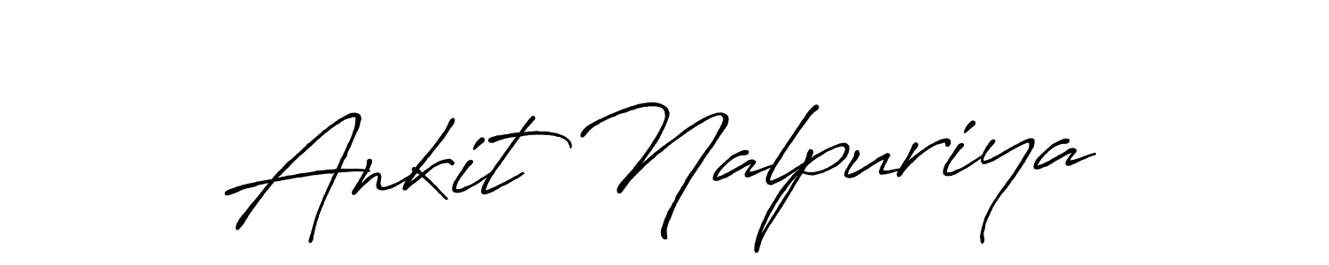 Make a beautiful signature design for name Ankit Nalpuriya. With this signature (Antro_Vectra_Bolder) style, you can create a handwritten signature for free. Ankit Nalpuriya signature style 7 images and pictures png