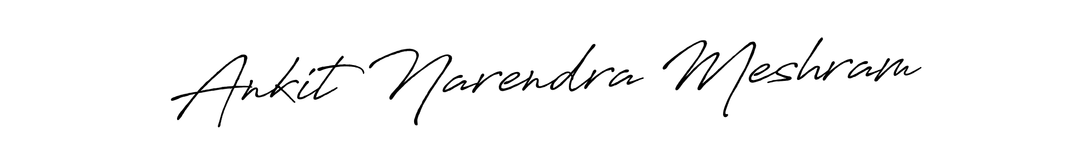 Make a beautiful signature design for name Ankit Narendra Meshram. With this signature (Antro_Vectra_Bolder) style, you can create a handwritten signature for free. Ankit Narendra Meshram signature style 7 images and pictures png
