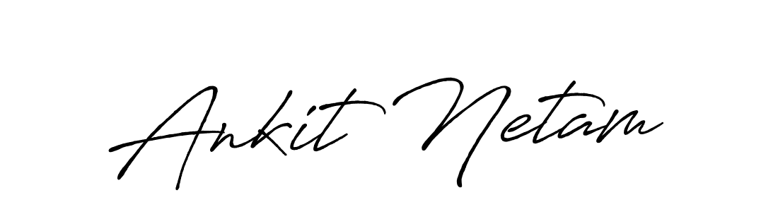 Ankit Netam stylish signature style. Best Handwritten Sign (Antro_Vectra_Bolder) for my name. Handwritten Signature Collection Ideas for my name Ankit Netam. Ankit Netam signature style 7 images and pictures png