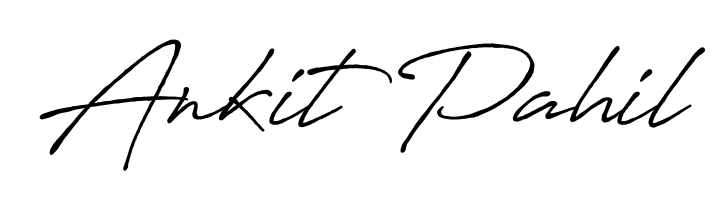 Practice writing Ankit Pahil with the flow of Antro_Vectra_Bolder lettering. A fantastic source of inspiration for developing your personal signature style. Ankit Pahil signature style 7 images and pictures png