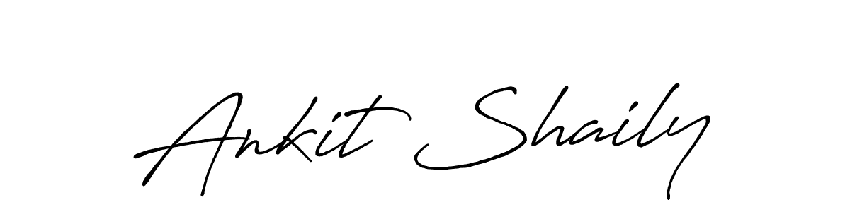 Design your own signature with our free online signature maker. With this signature software, you can create a handwritten (Antro_Vectra_Bolder) signature for name Ankit Shaily. Ankit Shaily signature style 7 images and pictures png