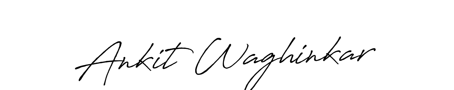 How to make Ankit Waghinkar name signature. Use Antro_Vectra_Bolder style for creating short signs online. This is the latest handwritten sign. Ankit Waghinkar signature style 7 images and pictures png