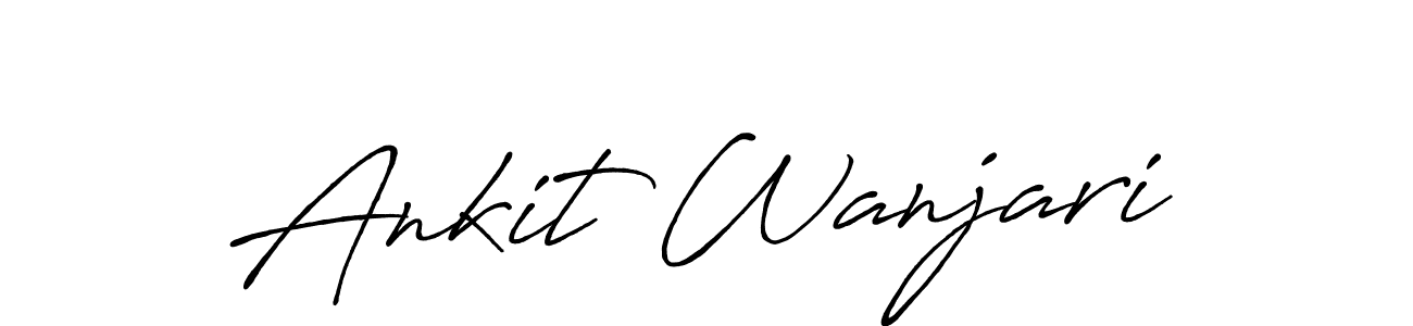 Similarly Antro_Vectra_Bolder is the best handwritten signature design. Signature creator online .You can use it as an online autograph creator for name Ankit Wanjari. Ankit Wanjari signature style 7 images and pictures png