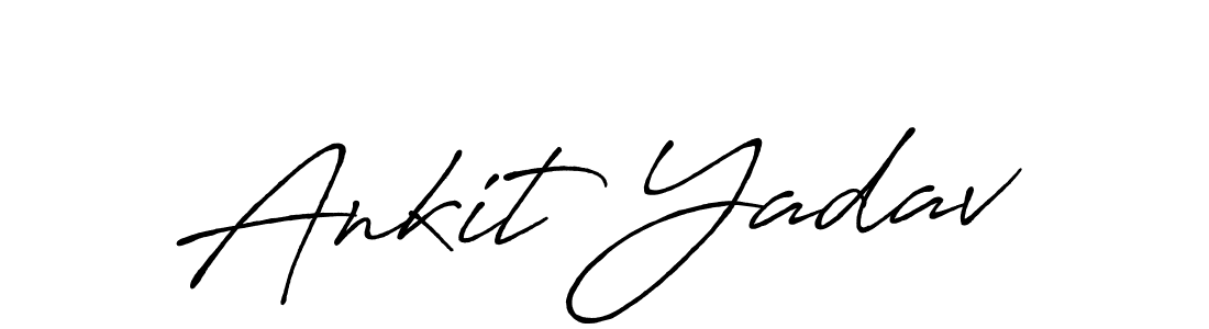 How to make Ankit Yadav name signature. Use Antro_Vectra_Bolder style for creating short signs online. This is the latest handwritten sign. Ankit Yadav signature style 7 images and pictures png