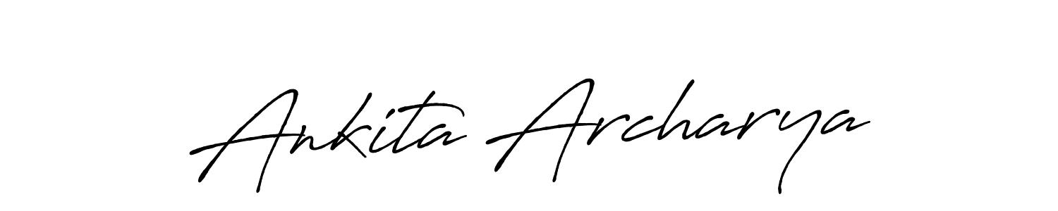 Antro_Vectra_Bolder is a professional signature style that is perfect for those who want to add a touch of class to their signature. It is also a great choice for those who want to make their signature more unique. Get Ankita Archarya name to fancy signature for free. Ankita Archarya signature style 7 images and pictures png
