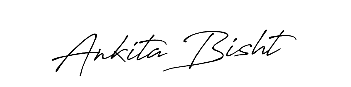How to make Ankita Bisht name signature. Use Antro_Vectra_Bolder style for creating short signs online. This is the latest handwritten sign. Ankita Bisht signature style 7 images and pictures png