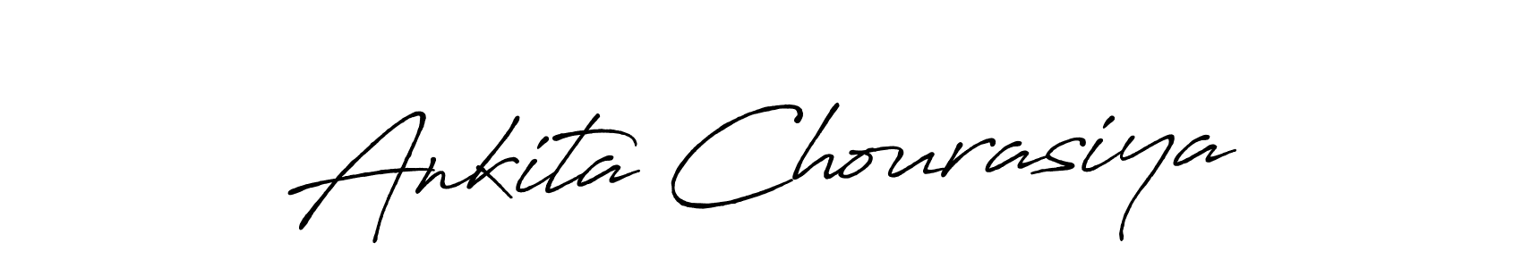 Make a beautiful signature design for name Ankita Chourasiya. With this signature (Antro_Vectra_Bolder) style, you can create a handwritten signature for free. Ankita Chourasiya signature style 7 images and pictures png