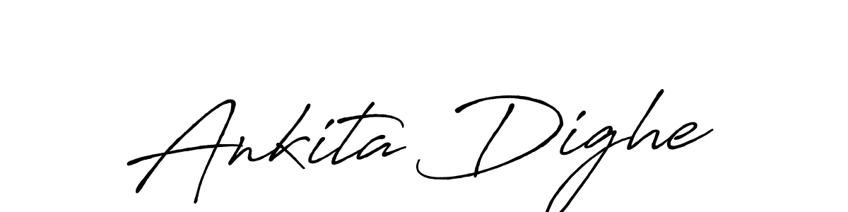 How to make Ankita Dighe name signature. Use Antro_Vectra_Bolder style for creating short signs online. This is the latest handwritten sign. Ankita Dighe signature style 7 images and pictures png