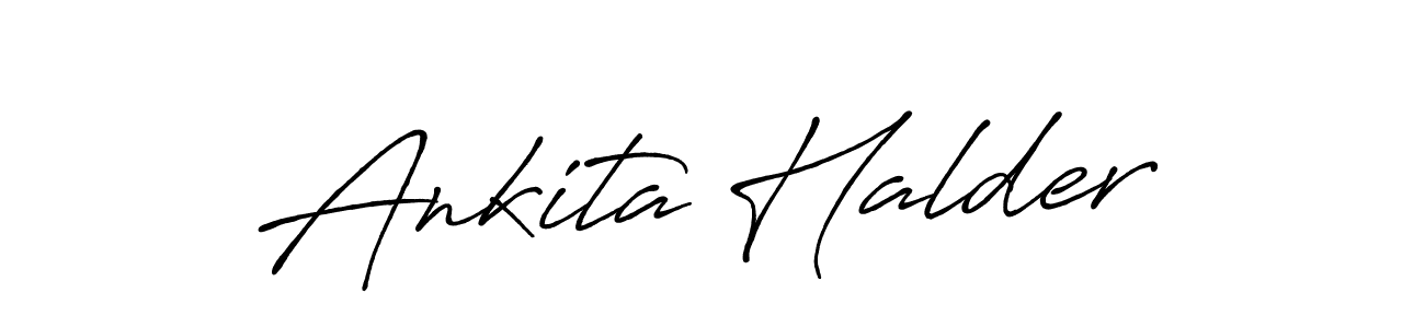 Create a beautiful signature design for name Ankita Halder. With this signature (Antro_Vectra_Bolder) fonts, you can make a handwritten signature for free. Ankita Halder signature style 7 images and pictures png