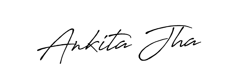 Ankita Jha stylish signature style. Best Handwritten Sign (Antro_Vectra_Bolder) for my name. Handwritten Signature Collection Ideas for my name Ankita Jha. Ankita Jha signature style 7 images and pictures png