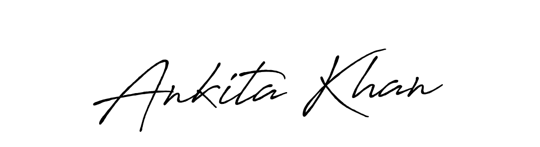 Design your own signature with our free online signature maker. With this signature software, you can create a handwritten (Antro_Vectra_Bolder) signature for name Ankita Khan. Ankita Khan signature style 7 images and pictures png