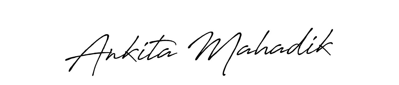You should practise on your own different ways (Antro_Vectra_Bolder) to write your name (Ankita Mahadik) in signature. don't let someone else do it for you. Ankita Mahadik signature style 7 images and pictures png