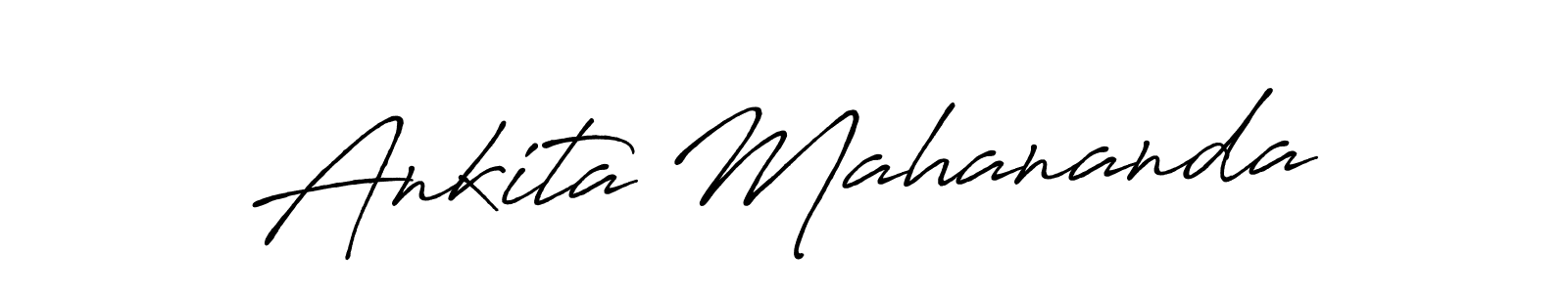 Make a beautiful signature design for name Ankita Mahananda. With this signature (Antro_Vectra_Bolder) style, you can create a handwritten signature for free. Ankita Mahananda signature style 7 images and pictures png