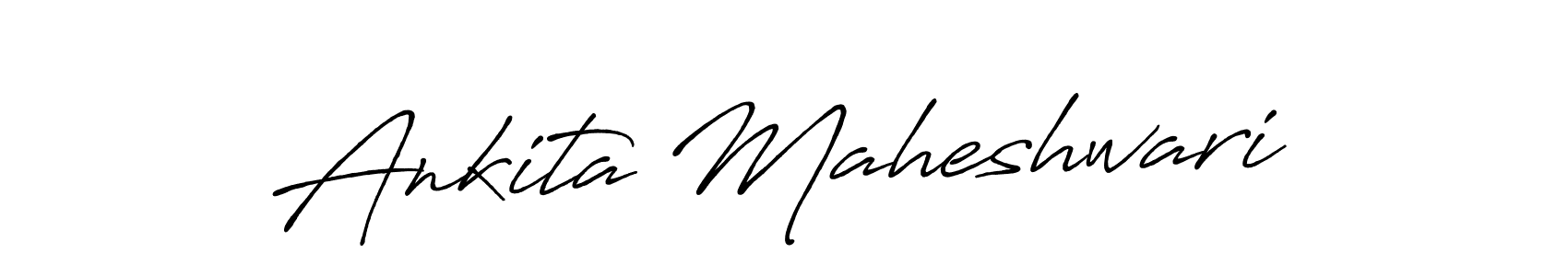 How to make Ankita Maheshwari name signature. Use Antro_Vectra_Bolder style for creating short signs online. This is the latest handwritten sign. Ankita Maheshwari signature style 7 images and pictures png