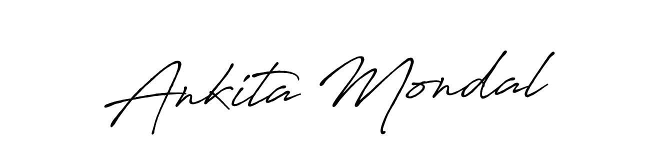 Create a beautiful signature design for name Ankita Mondal. With this signature (Antro_Vectra_Bolder) fonts, you can make a handwritten signature for free. Ankita Mondal signature style 7 images and pictures png