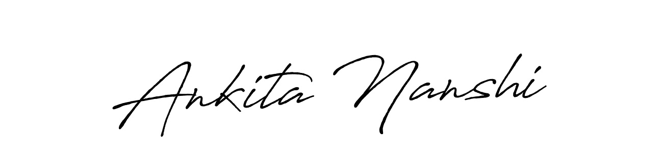 How to make Ankita Nanshi signature? Antro_Vectra_Bolder is a professional autograph style. Create handwritten signature for Ankita Nanshi name. Ankita Nanshi signature style 7 images and pictures png