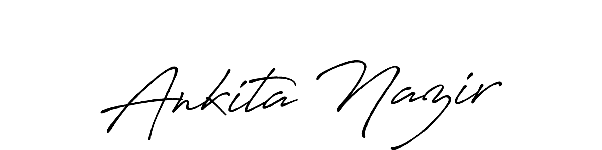 Also You can easily find your signature by using the search form. We will create Ankita Nazir name handwritten signature images for you free of cost using Antro_Vectra_Bolder sign style. Ankita Nazir signature style 7 images and pictures png