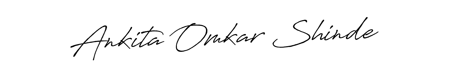 Create a beautiful signature design for name Ankita Omkar Shinde. With this signature (Antro_Vectra_Bolder) fonts, you can make a handwritten signature for free. Ankita Omkar Shinde signature style 7 images and pictures png