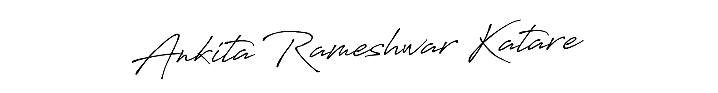 Make a beautiful signature design for name Ankita Rameshwar Katare. With this signature (Antro_Vectra_Bolder) style, you can create a handwritten signature for free. Ankita Rameshwar Katare signature style 7 images and pictures png