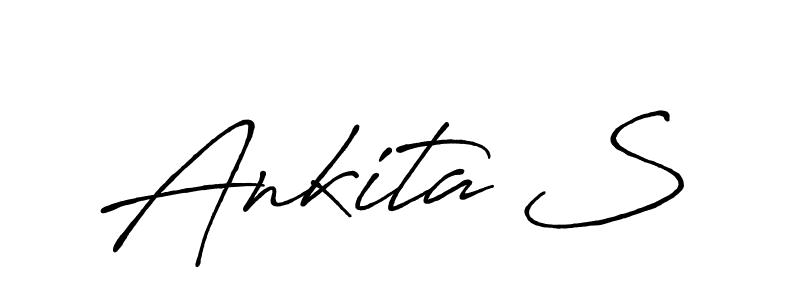 You can use this online signature creator to create a handwritten signature for the name Ankita S. This is the best online autograph maker. Ankita S signature style 7 images and pictures png
