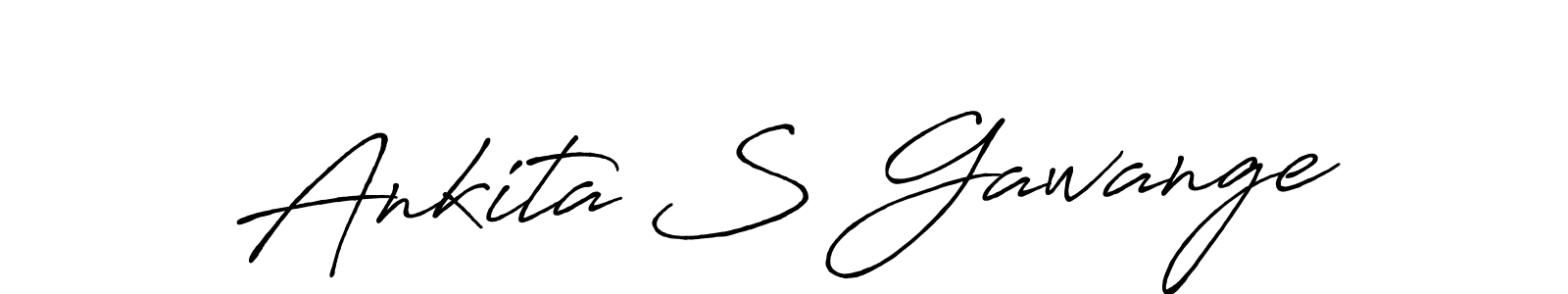 The best way (Antro_Vectra_Bolder) to make a short signature is to pick only two or three words in your name. The name Ankita S Gawange include a total of six letters. For converting this name. Ankita S Gawange signature style 7 images and pictures png