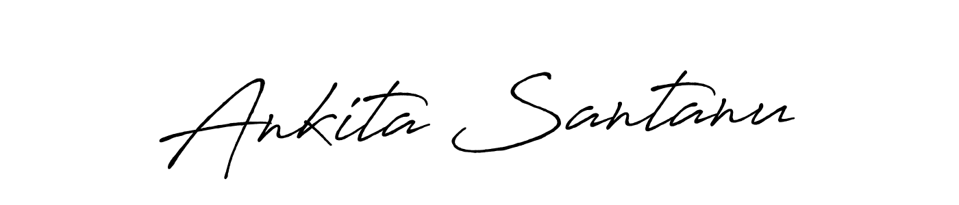 The best way (Antro_Vectra_Bolder) to make a short signature is to pick only two or three words in your name. The name Ankita Santanu include a total of six letters. For converting this name. Ankita Santanu signature style 7 images and pictures png