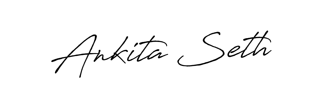 How to make Ankita Seth name signature. Use Antro_Vectra_Bolder style for creating short signs online. This is the latest handwritten sign. Ankita Seth signature style 7 images and pictures png