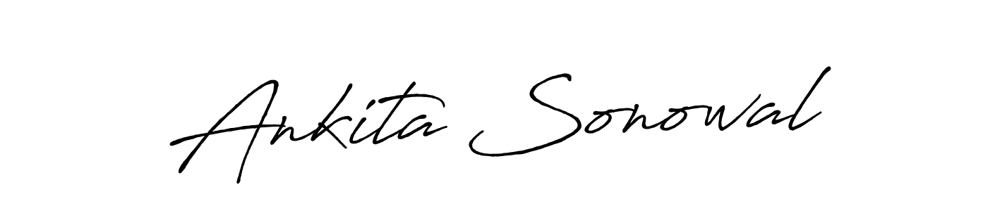 Ankita Sonowal stylish signature style. Best Handwritten Sign (Antro_Vectra_Bolder) for my name. Handwritten Signature Collection Ideas for my name Ankita Sonowal. Ankita Sonowal signature style 7 images and pictures png
