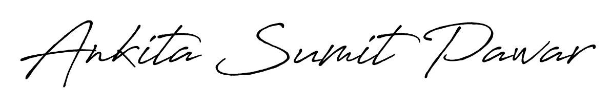 Create a personalized artistic stamp with Ankita Sumit Pawar in Antro_Vectra_Bolder font. Perfect for visual artists, designers, and influencers. Ankita Sumit Pawar signature style 7 images and pictures png