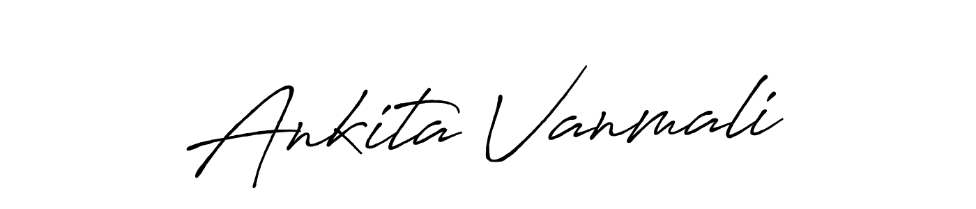 Also You can easily find your signature by using the search form. We will create Ankita Vanmali name handwritten signature images for you free of cost using Antro_Vectra_Bolder sign style. Ankita Vanmali signature style 7 images and pictures png