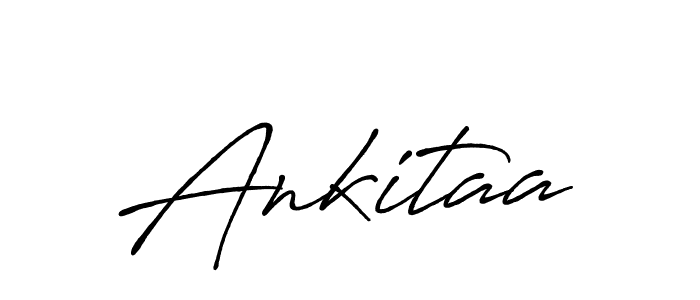 Ankitaa stylish signature style. Best Handwritten Sign (Antro_Vectra_Bolder) for my name. Handwritten Signature Collection Ideas for my name Ankitaa. Ankitaa signature style 7 images and pictures png