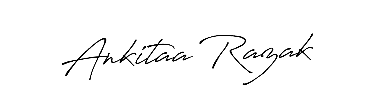 Also You can easily find your signature by using the search form. We will create Ankitaa Razak name handwritten signature images for you free of cost using Antro_Vectra_Bolder sign style. Ankitaa Razak signature style 7 images and pictures png