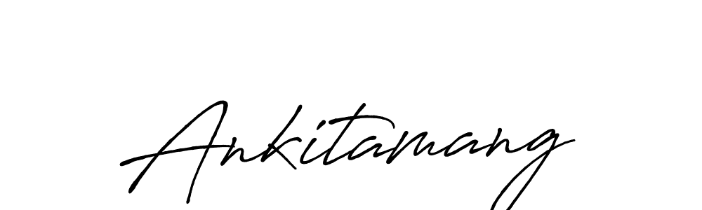 Make a beautiful signature design for name Ankitamang. With this signature (Antro_Vectra_Bolder) style, you can create a handwritten signature for free. Ankitamang signature style 7 images and pictures png