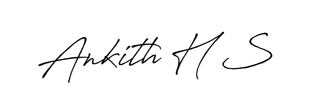 if you are searching for the best signature style for your name Ankith H S. so please give up your signature search. here we have designed multiple signature styles  using Antro_Vectra_Bolder. Ankith H S signature style 7 images and pictures png