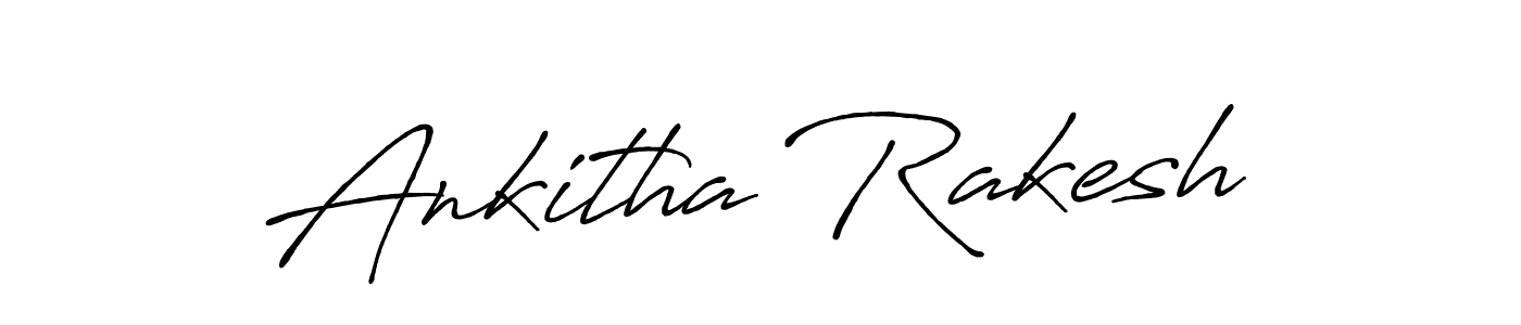 Create a beautiful signature design for name Ankitha Rakesh. With this signature (Antro_Vectra_Bolder) fonts, you can make a handwritten signature for free. Ankitha Rakesh signature style 7 images and pictures png