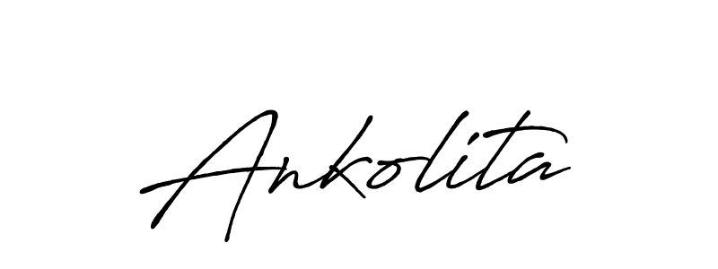 Create a beautiful signature design for name Ankolita. With this signature (Antro_Vectra_Bolder) fonts, you can make a handwritten signature for free. Ankolita signature style 7 images and pictures png