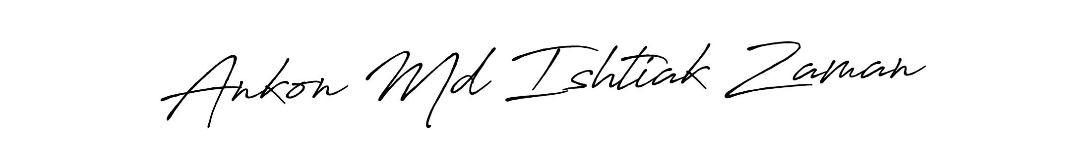 Design your own signature with our free online signature maker. With this signature software, you can create a handwritten (Antro_Vectra_Bolder) signature for name Ankon Md Ishtiak Zaman. Ankon Md Ishtiak Zaman signature style 7 images and pictures png