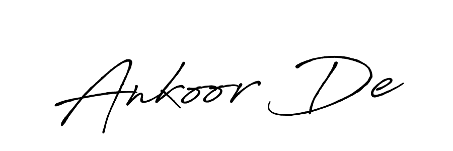 Use a signature maker to create a handwritten signature online. With this signature software, you can design (Antro_Vectra_Bolder) your own signature for name Ankoor De. Ankoor De signature style 7 images and pictures png